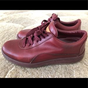 Louis Vuitton leather sneaker burgundy size 37.5